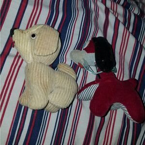 Plush Stuffed Toy Red Maroon Dog 1960's Holiday Fair Hedaya Carnival Prize+